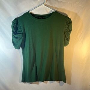 SHEIN Forest Green Puff Sleeve Tee